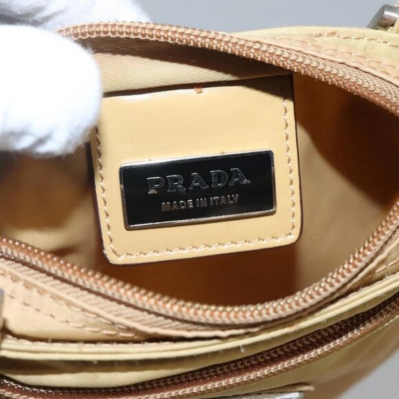 PRADA Shoulder Bag Nylon Beige Auth MX161 - Picture 9 of 16